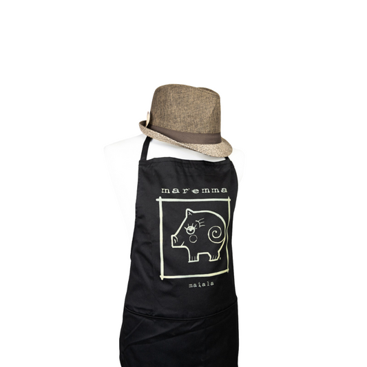 Grembiule unisex con pettorina nero