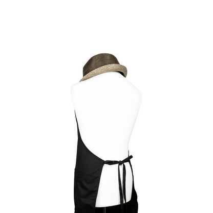 Grembiule unisex con pettorina nero