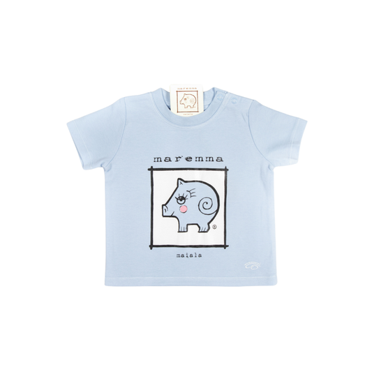 T-shirt baby celeste