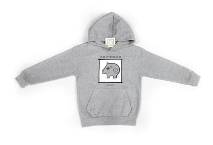 Felpa junior grigia con cappuccio unisex