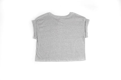 T-shirt donna taglio scatola grigia