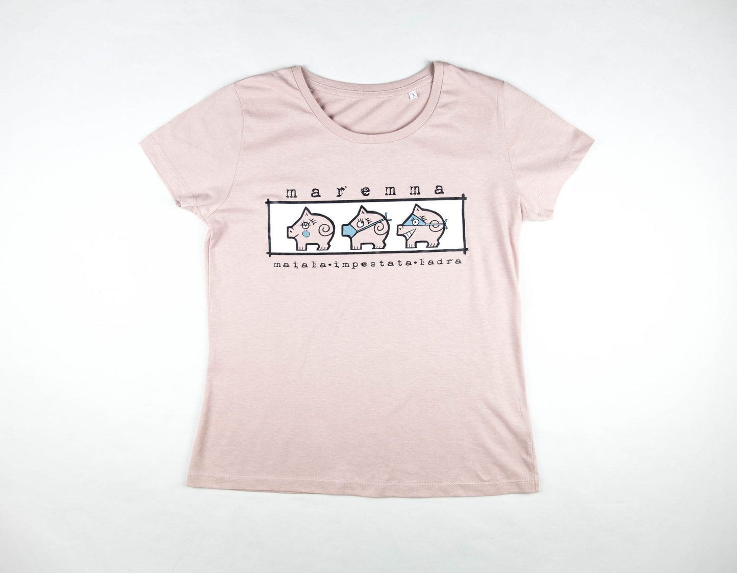 T-shirt donna maremma impestata ladra rosa