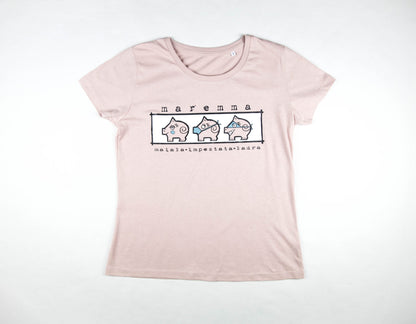 T-shirt donna maremma impestata ladra rosa