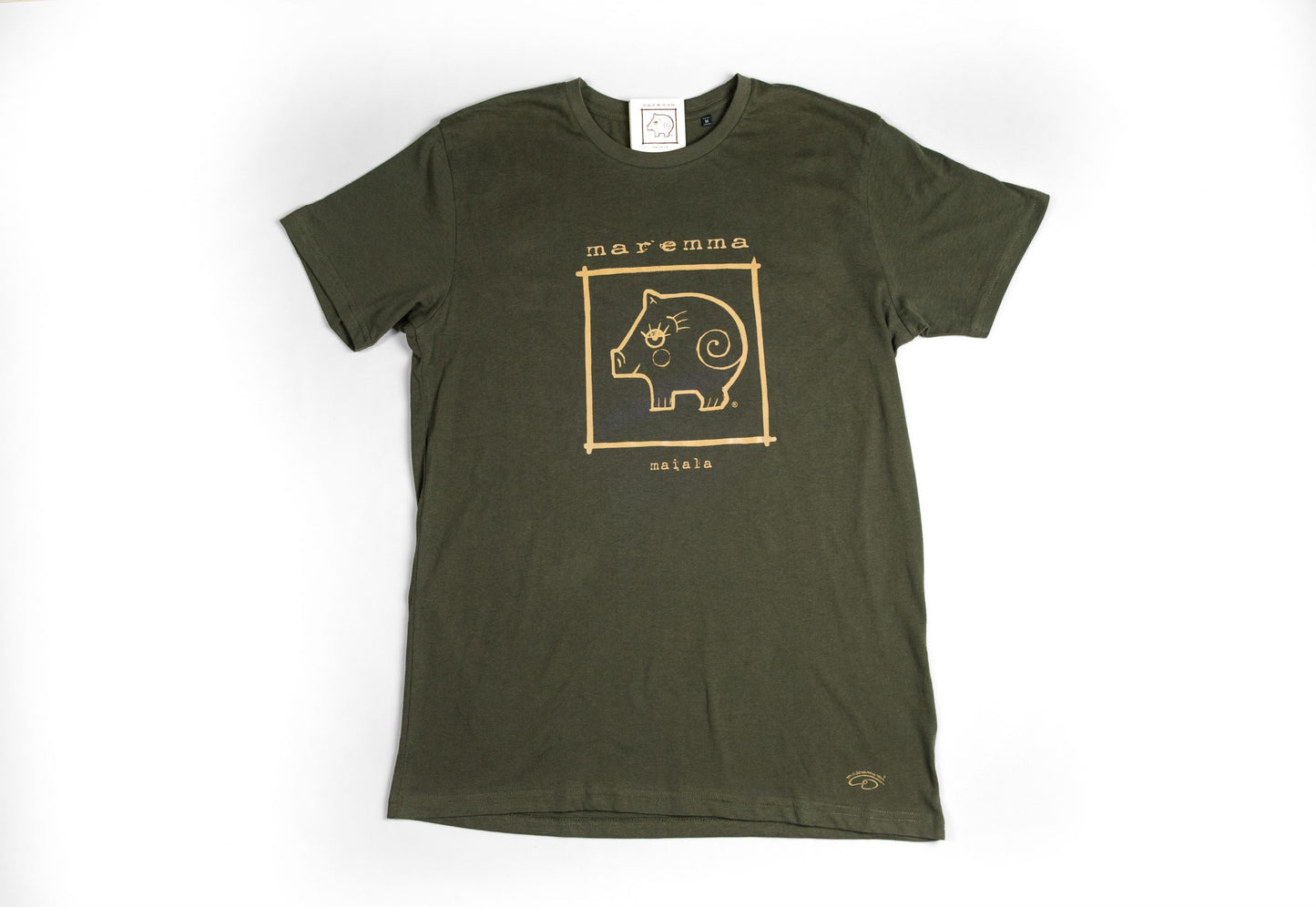 T-shirt uomo basic verde militare