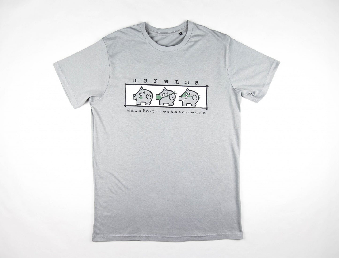 T-shirt uomo maremma impestata ladra grigia