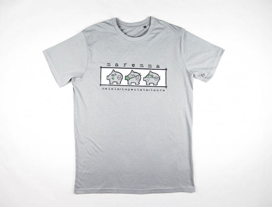 T-shirt uomo maremma impestata ladra grigia