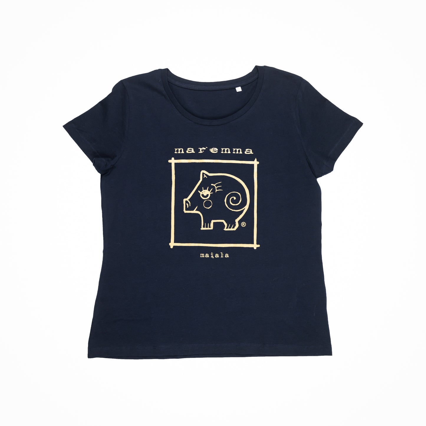 T shirt Donna maremma maiala blu navy
