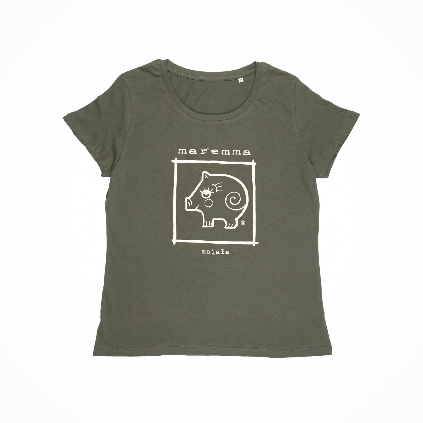 T shirt Donna maremma maiala verde khaky