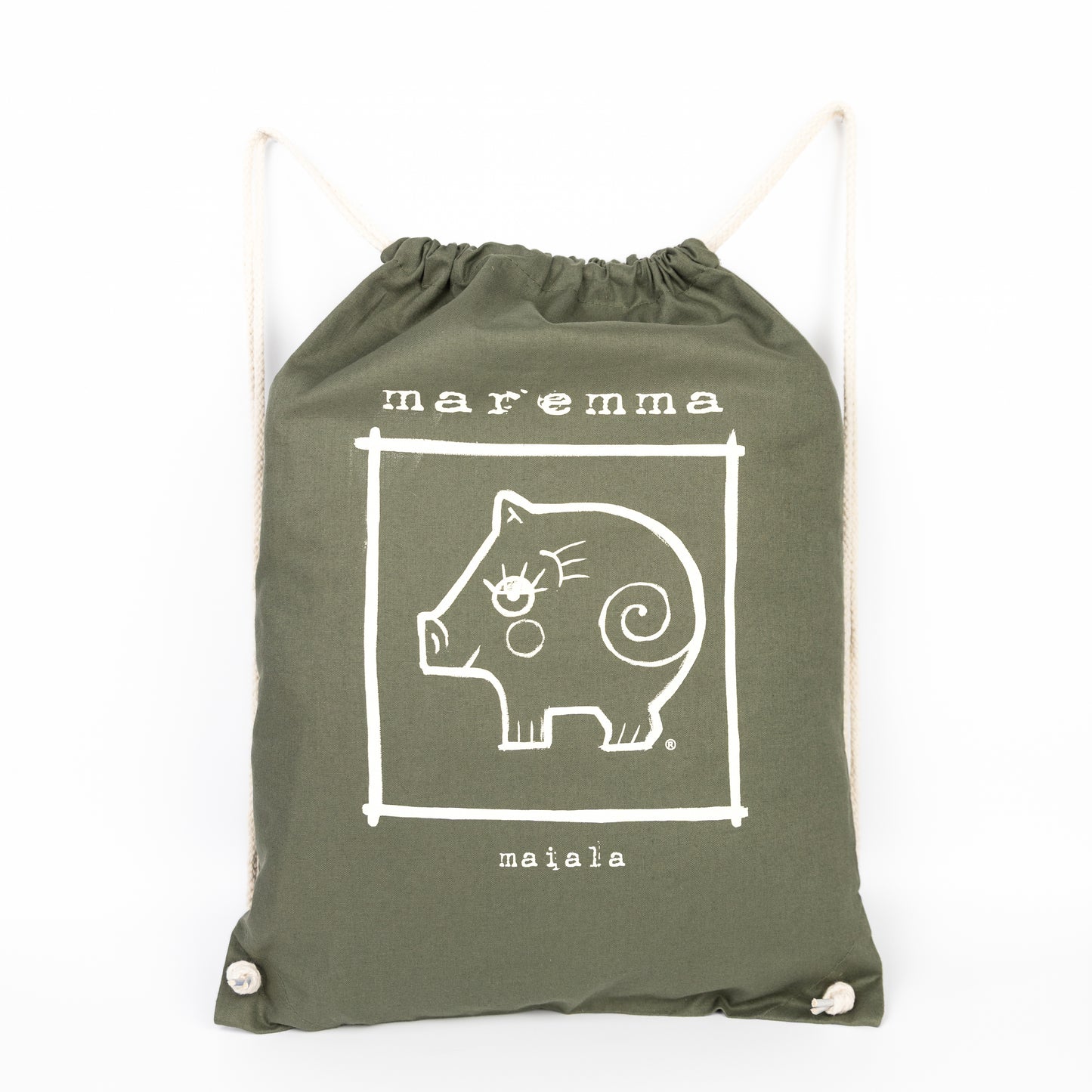 Zainetto cotone verde militare