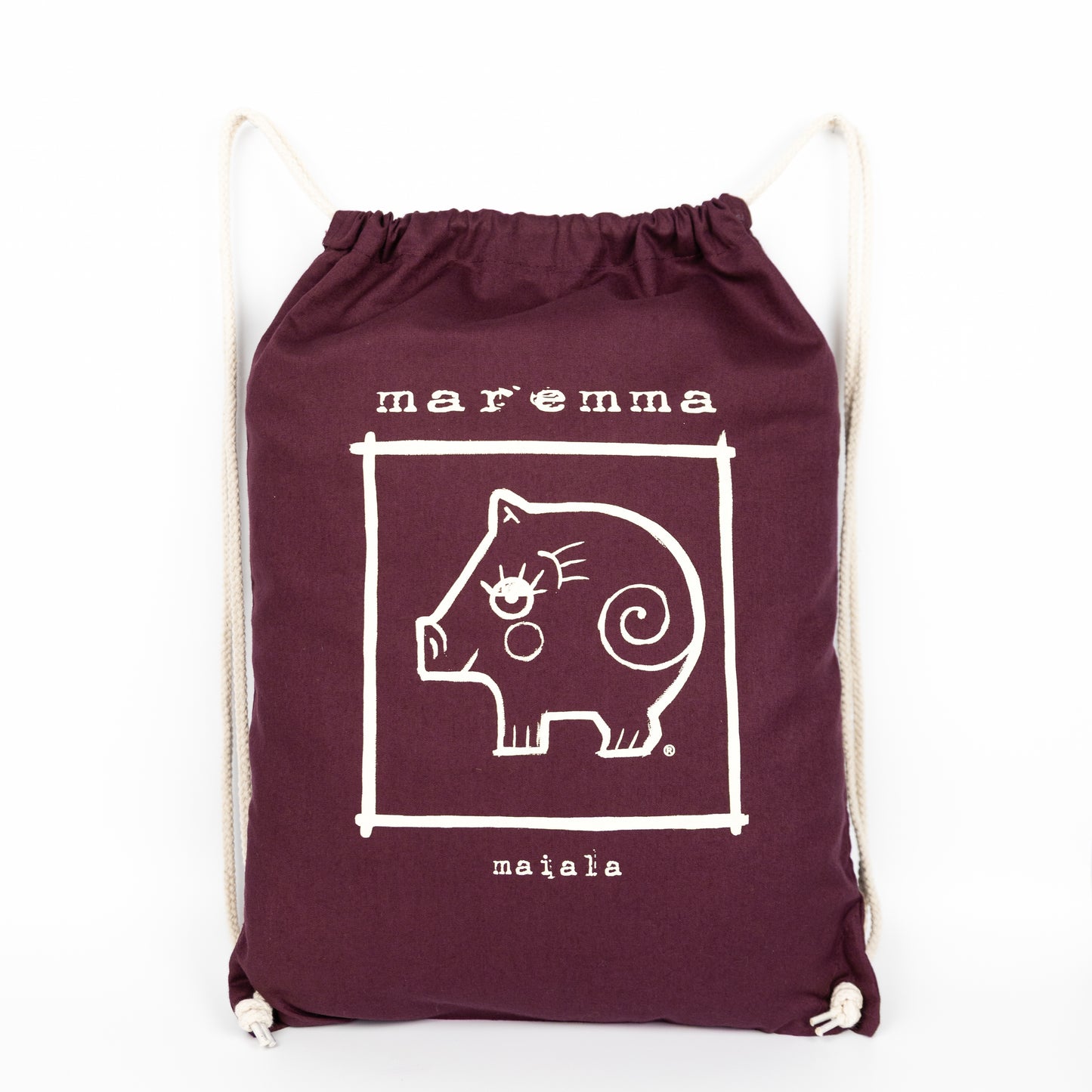 Zainetto cotone bordeaux