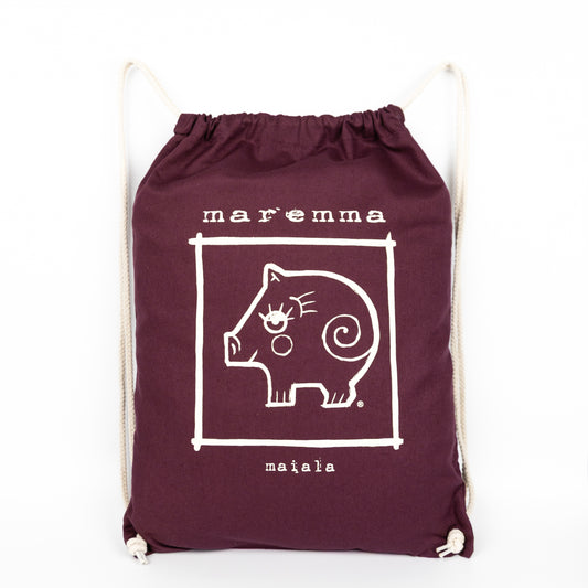 Zainetto cotone bordeaux